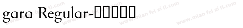 gara Regular字体转换